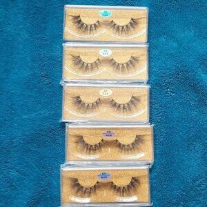 Farred Faux Mink 3D Vegan Medium Length Lashes A04. Set of 5 Pairs Lashes